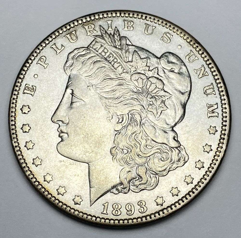 1893 Morgan Silver Dollar AU55 (1 of 2)