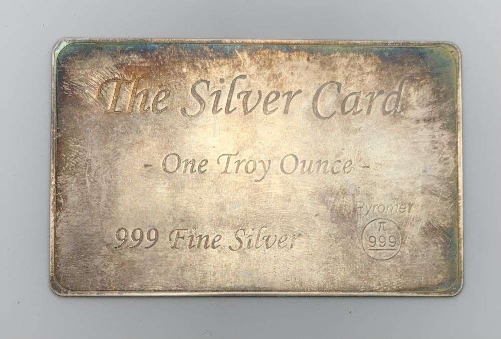 Rare Pyromet "The Silver Card" 1 ozt .999 Silver Bar (1 of 3)