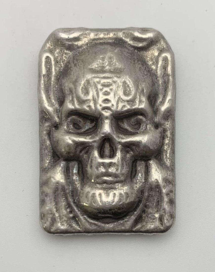 Rare 2024 Skull 100g .999 Silver Bar (1 of 5)