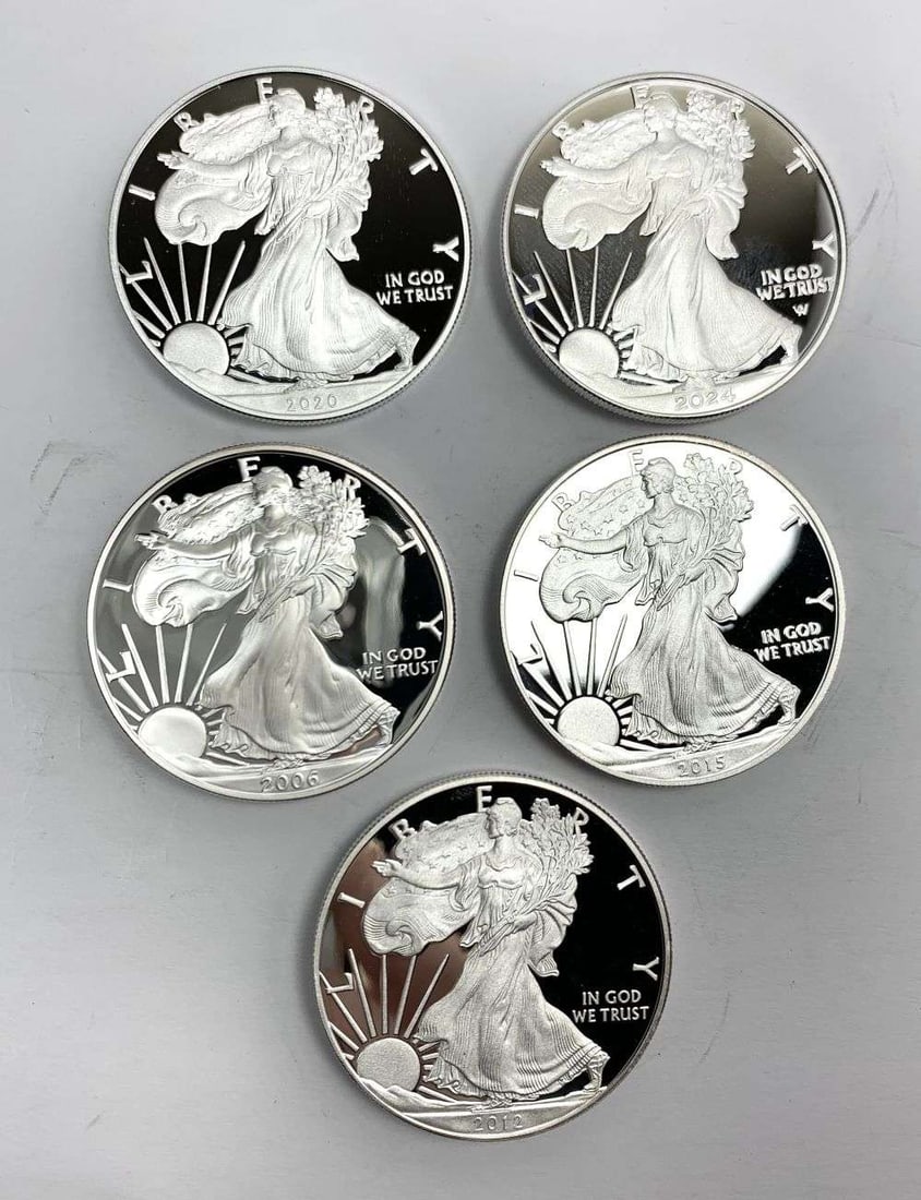 2006-W-2024-W Proof American Silver Eagle (5-coins) (1 of 6)
