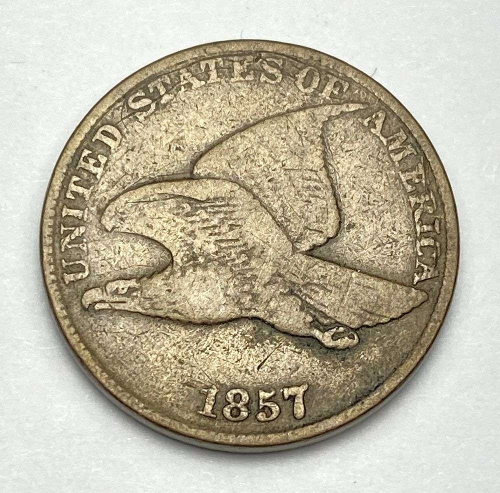 1857 Flying Eagle Cent Fine (1 of 2)