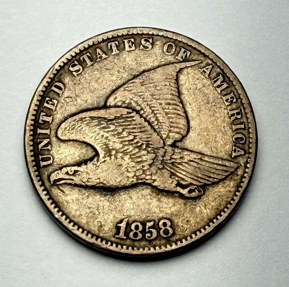 1858 Flying Eagle Cent VF (1 of 2)