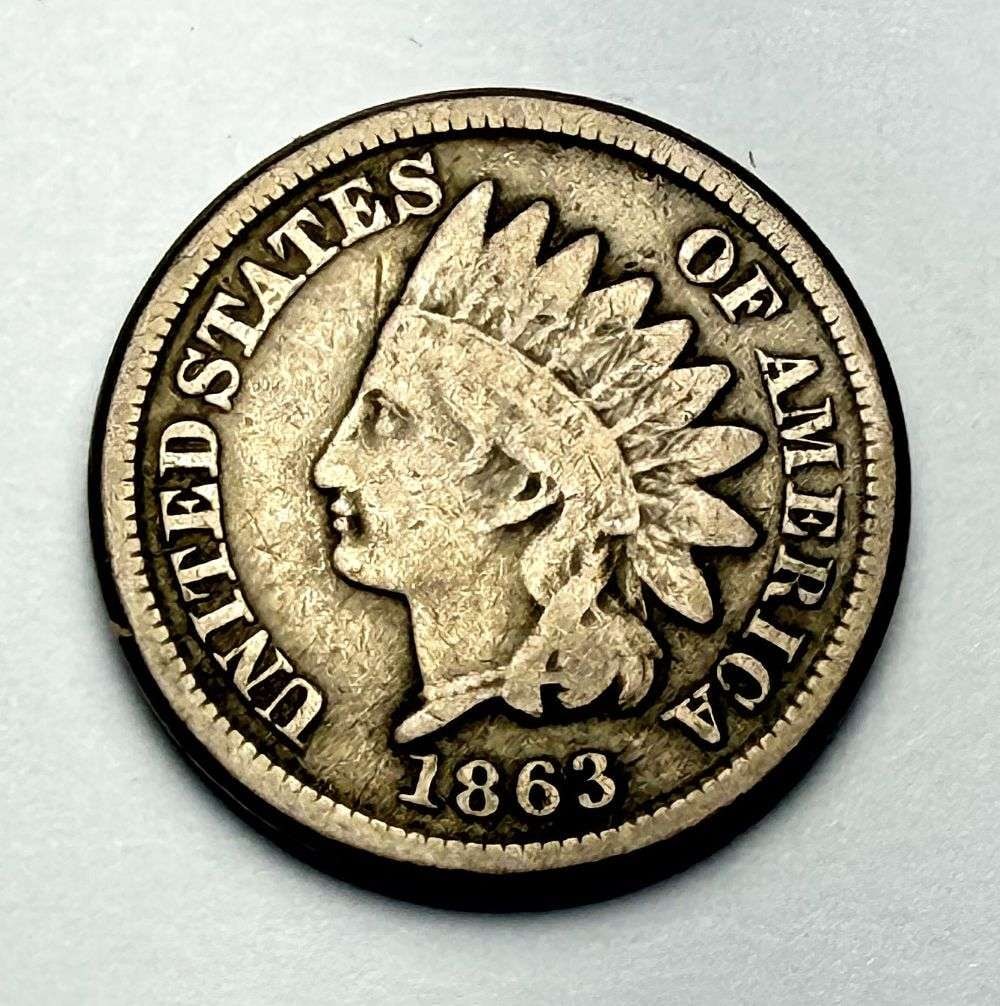 1863 Indian Head Cent Fine (1 of 2)