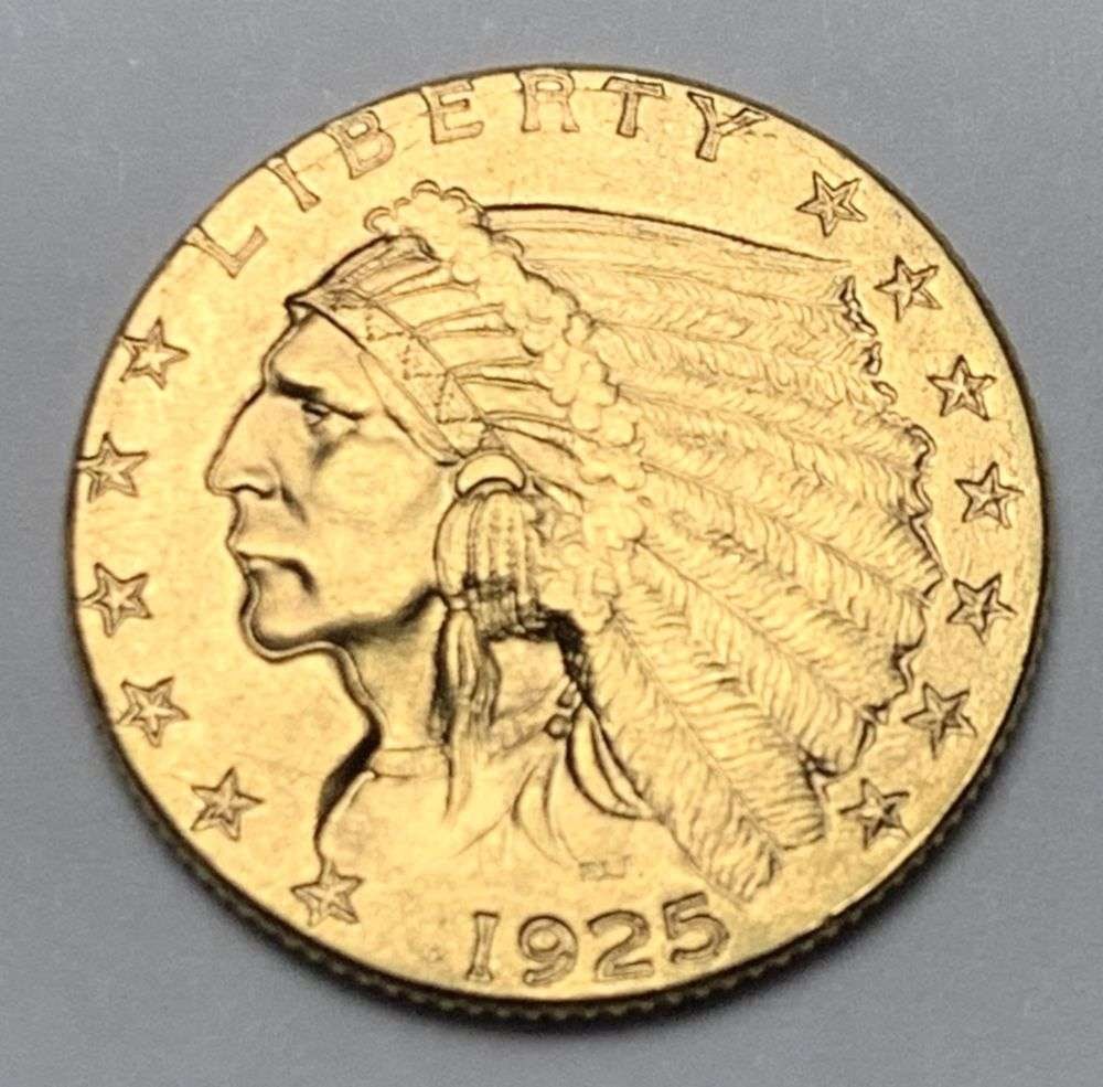 1925 Gold $2.50 Indian Head MS64 (1 of 3)