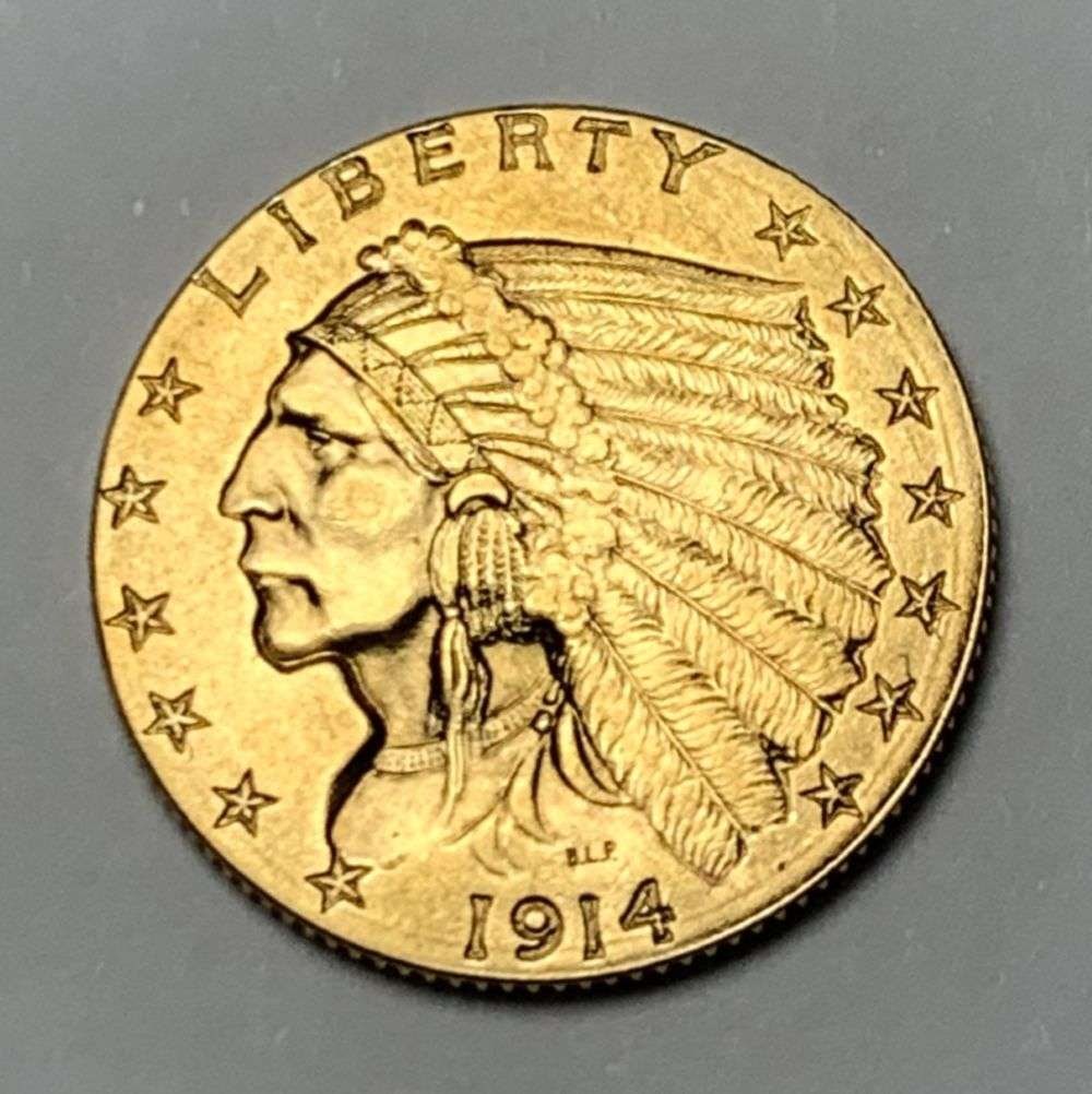 1914-D Gold $2.50 Indian Head MS63 (1 of 2)