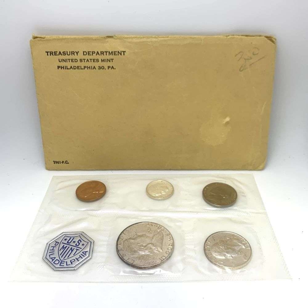 1961-P United States 90% Silver Mint Set (5-coins) (1 of 3)