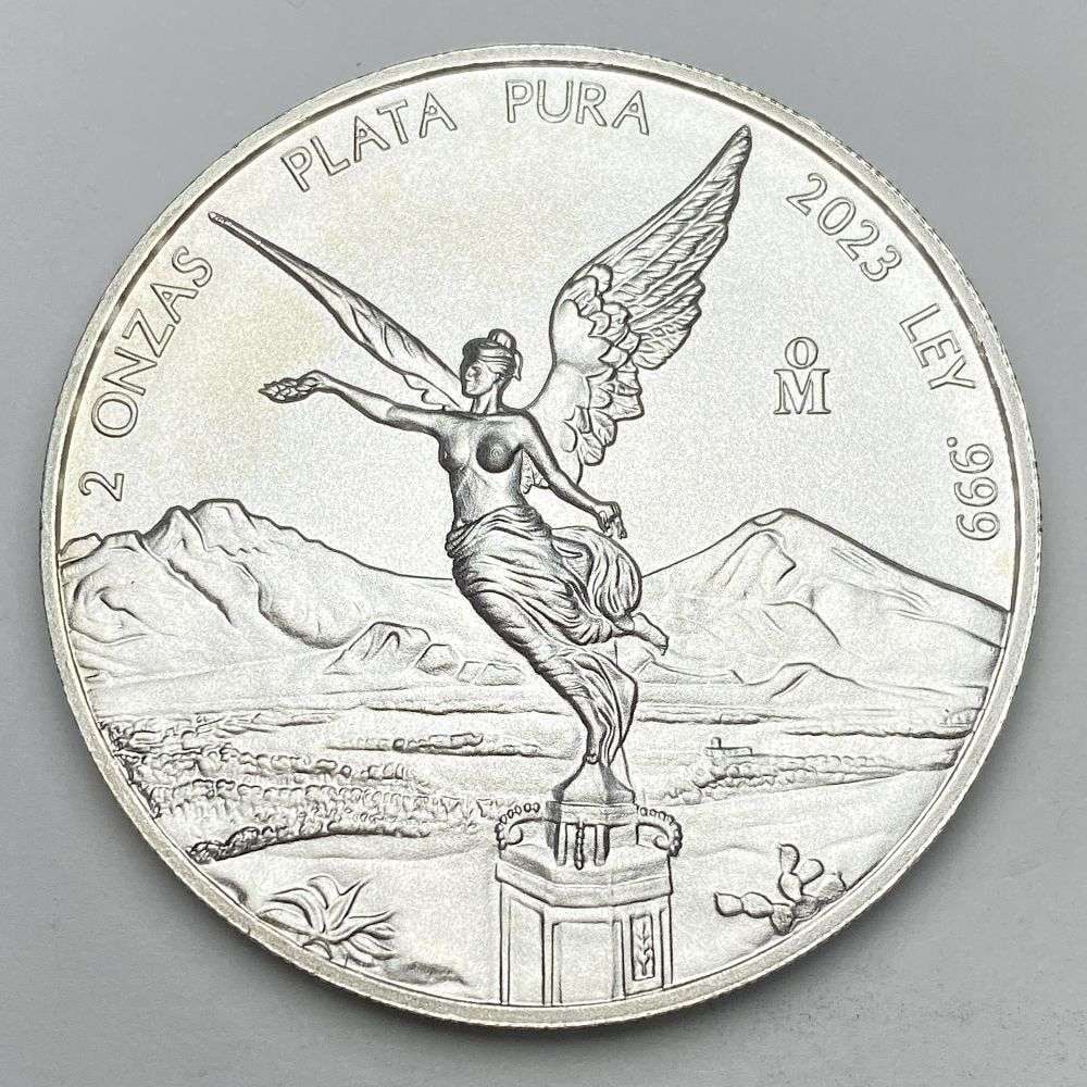 2023 Mexican Libertad 2 ozt .999 Silver: Winner shall receive the exact coin shown here. (RR/B)