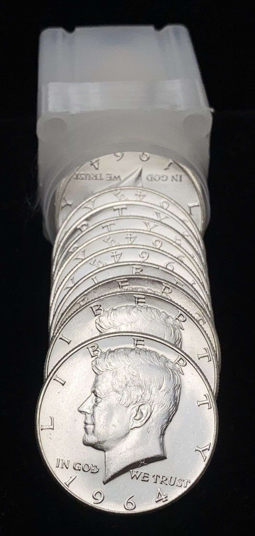 Old Time Fresh Mint Condition Roll (20) 1964 JFK Half Dollar 90% Silver (1 of 3)