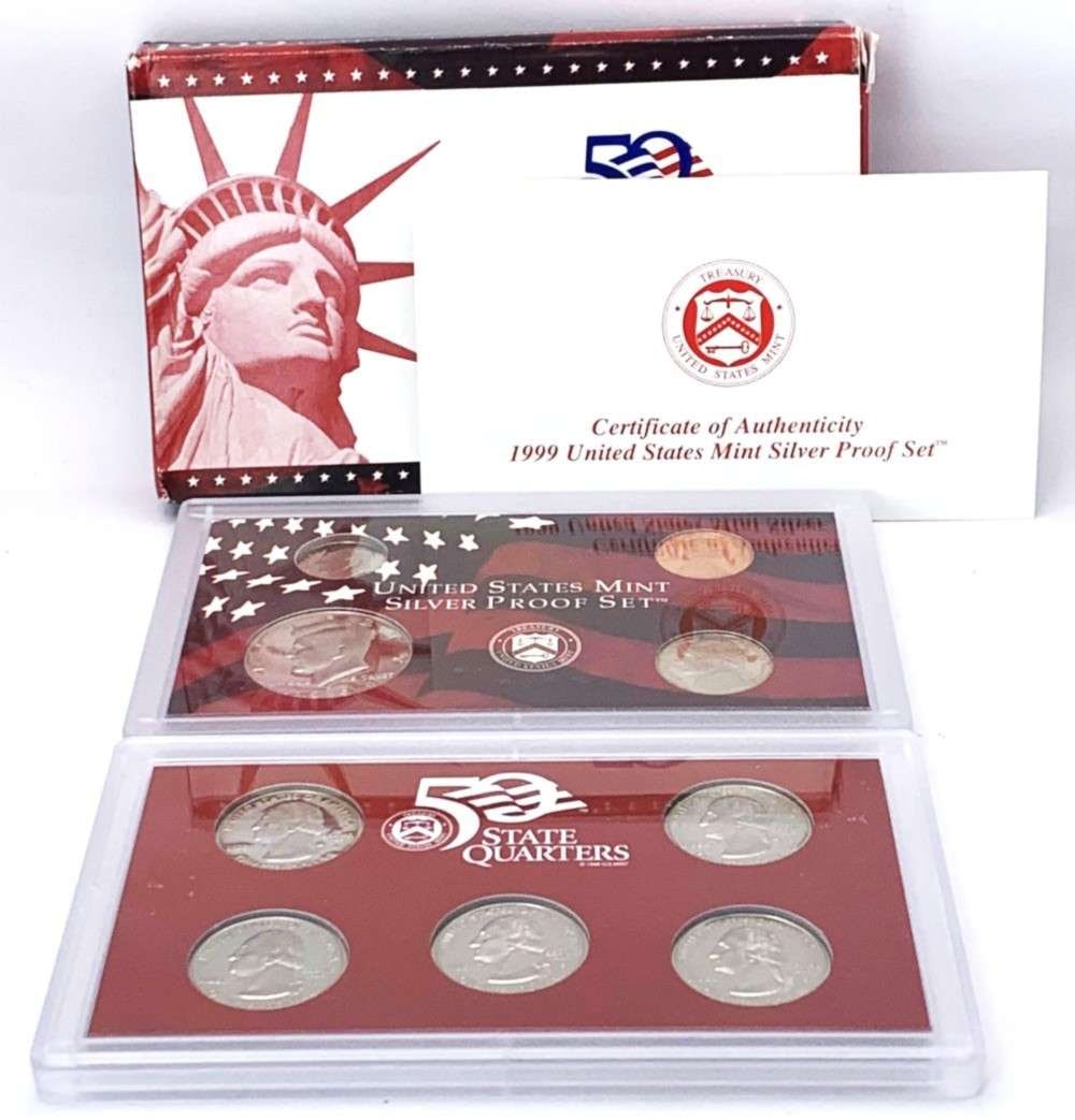1999 United States Mint Silver Proof Set (9-coins) (1 of 6)