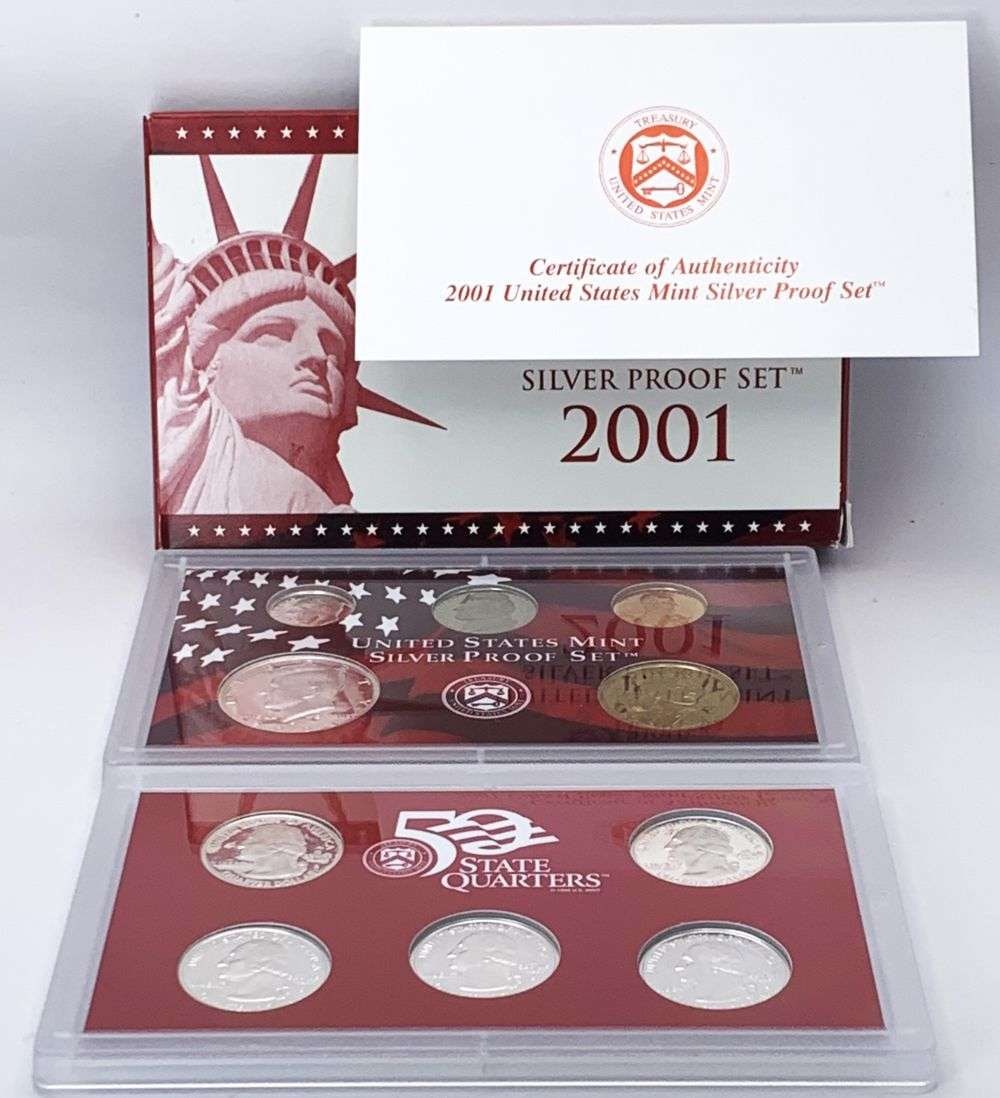 2001 United States Mint Silver Proof Set (10-coins) (1 of 6)