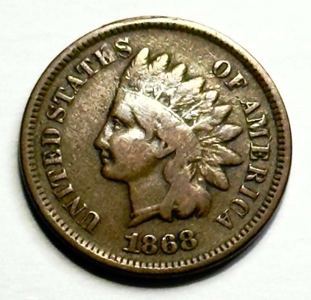 1868 Indian Head Cent Fine (1 of 2)