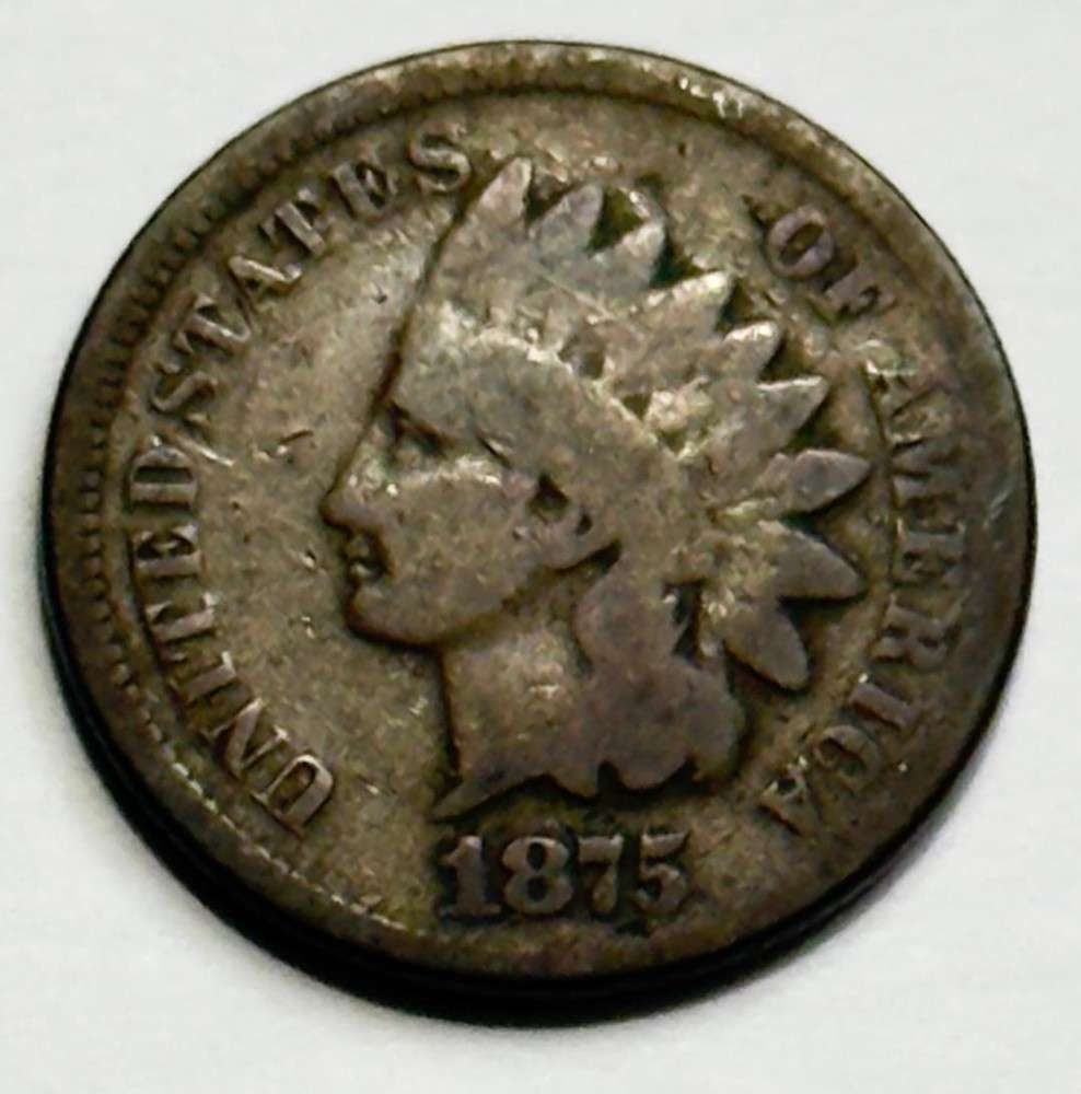 1875 Indian Head Cent Good (1 of 2)