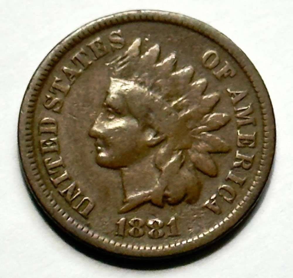 1881 Indian Head Cent Fine (1 of 2)