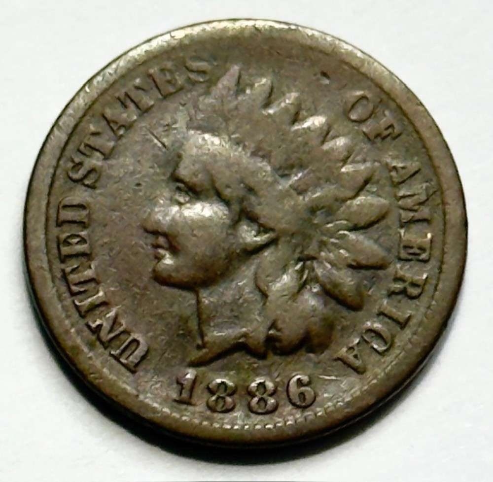 1886 Indian Head Cent Fine: Winner shall receive the exact coin shown here. (SJ/B)
