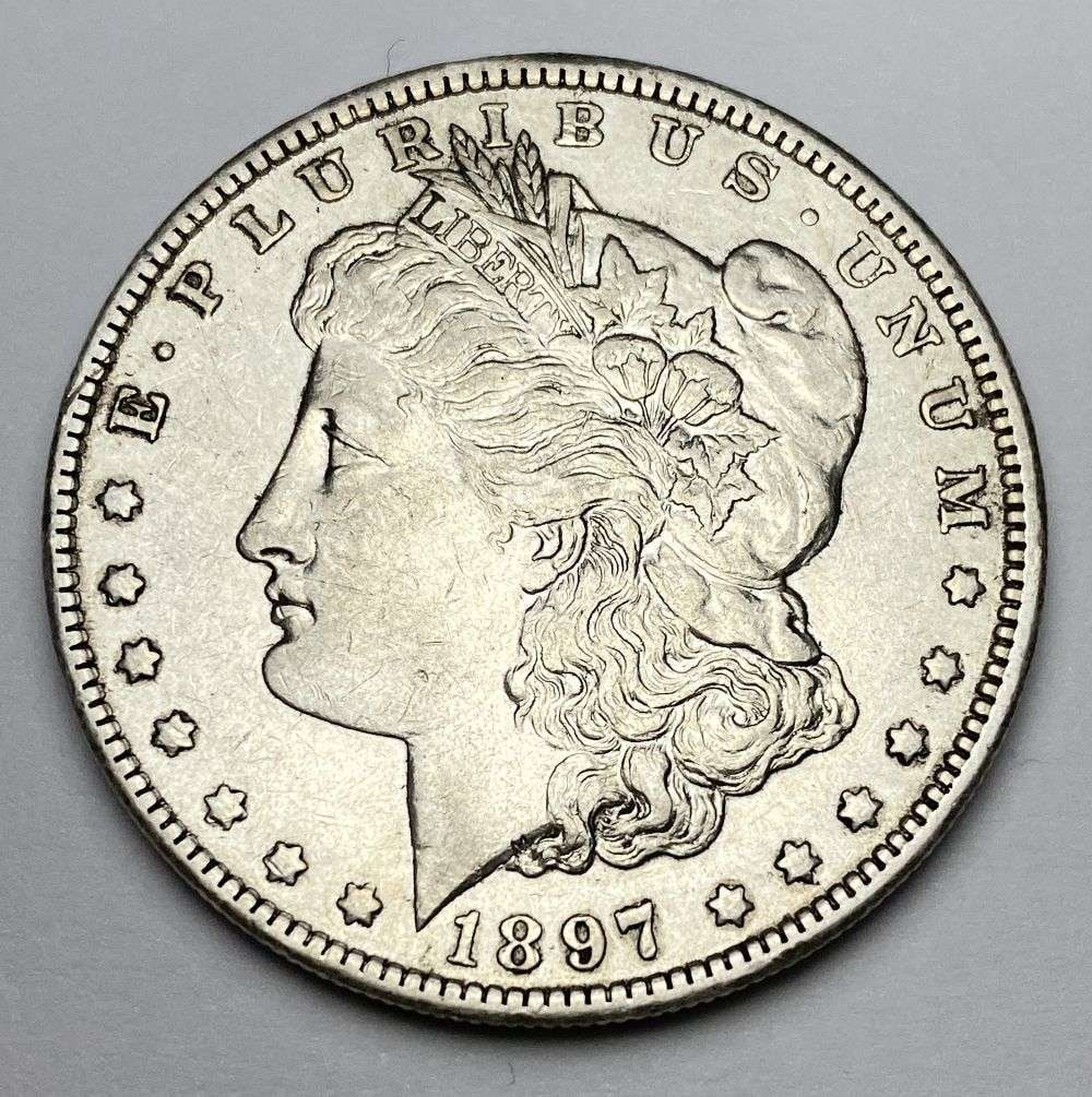1897-O Morgan Silver Dollar AU58 (1 of 2)