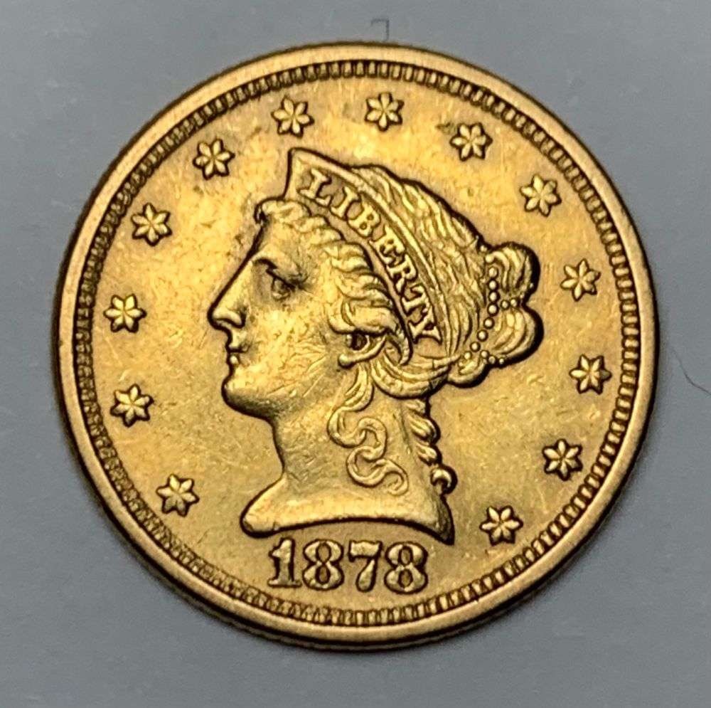 1878 Gold $2.50 Liberty Head AU58 (1 of 2)