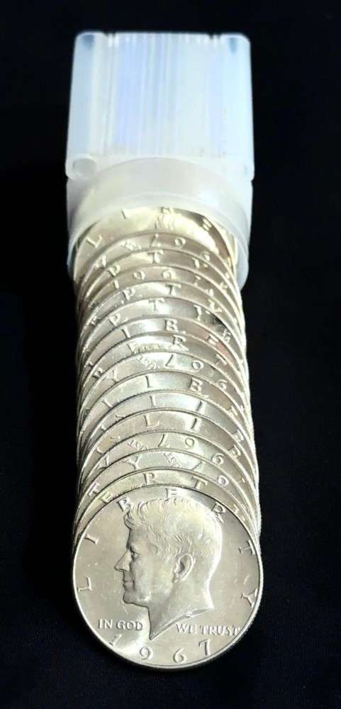 Roll (20) 1967 Kennedy 40% Silver Half Dollars (1 of 3)