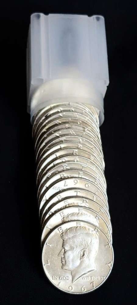 Roll (20) 1967 Kennedy 40% Silver Half Dollars (1 of 3)