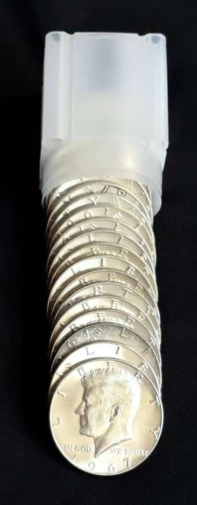 Roll (20) 1967 Kennedy 40% Silver Half Dollars (1 of 3)