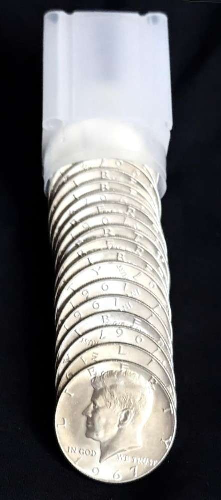 Roll (20) 1967 Kennedy 40% Silver Half Dollars (1 of 3)