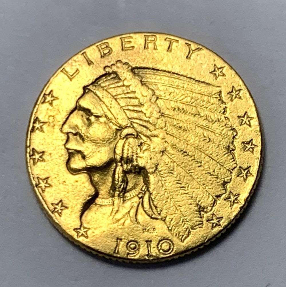 1910 Gold $2.50 Indian Head MS63 Details (1 of 2)