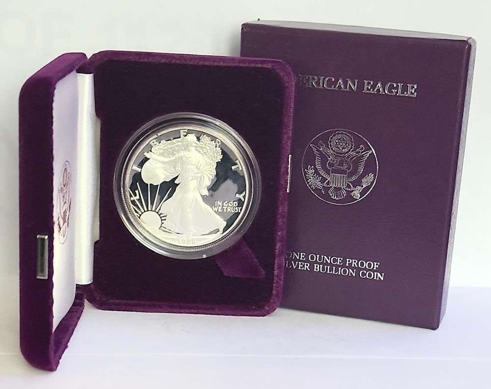 First Year 1986-S American Silver Eagle PF69+ OGP (1 of 3)