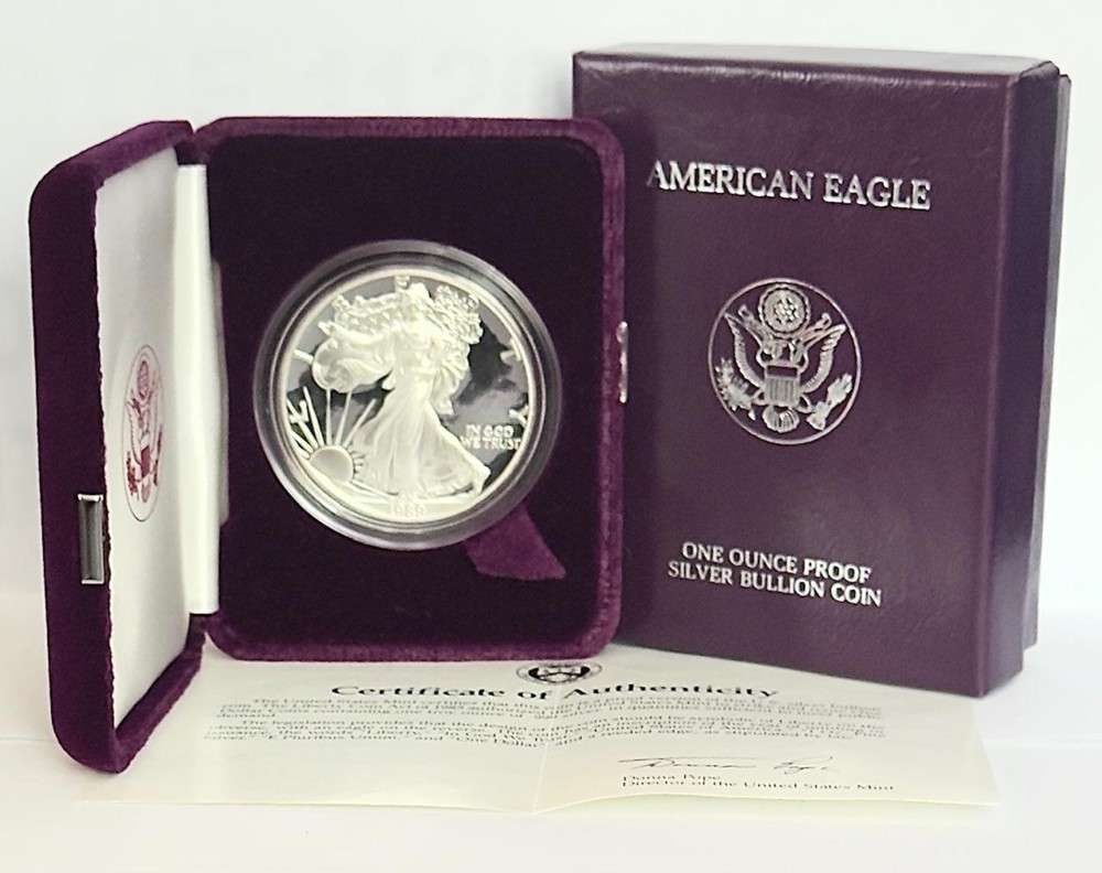 Rare Date 1989-S American Silver Eagle PF69+ OGP (1 of 4)