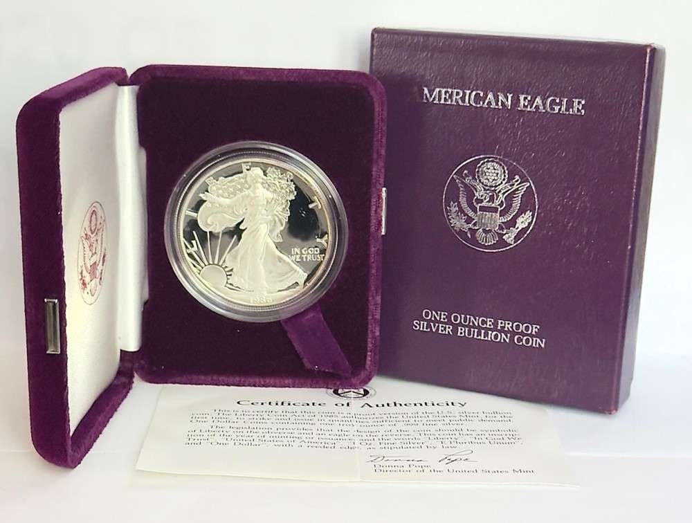 First Year 1986-S American Silver Eagle PF69+ OGP (1 of 4)