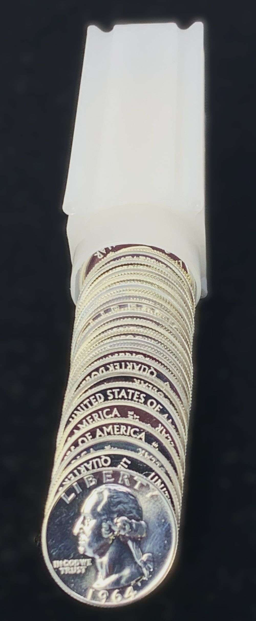 Roll (40-coins) Mixed Date 90% Silver Washington Quarter $10 FV: Winner shall receive the exact roll (40-coins) shown here. (MK/URB)