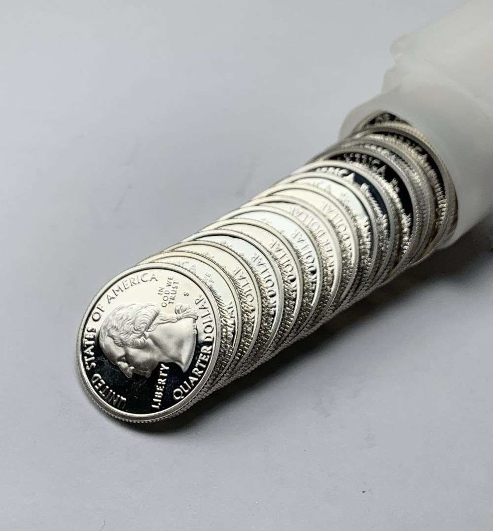 Roll (40-coins) Mixed Date Proof 90% Silver Washington Quarter $10 FV (1 of 5)
