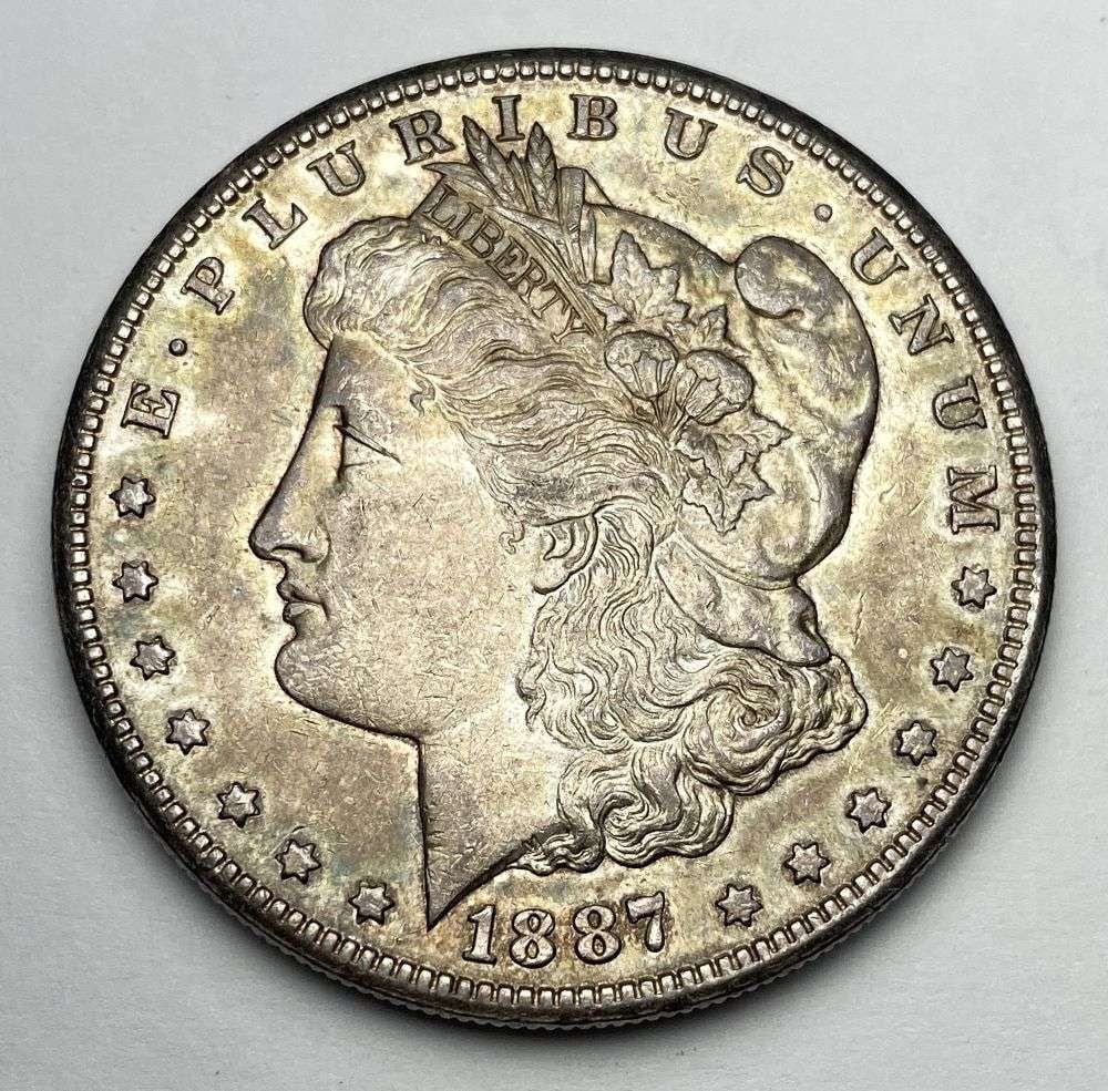 1887-S Morgan Silver Dollar AU50 Details (1 of 2)