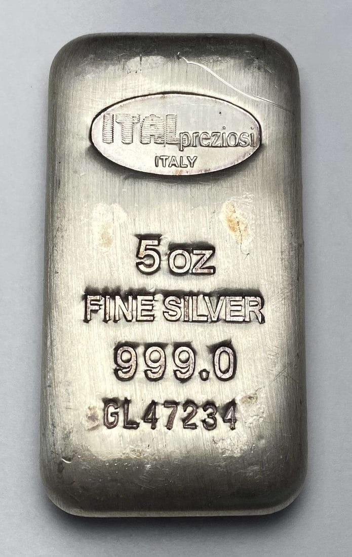 Italpreziosi 5 ozt .999 Silver Bar (1 of 3)