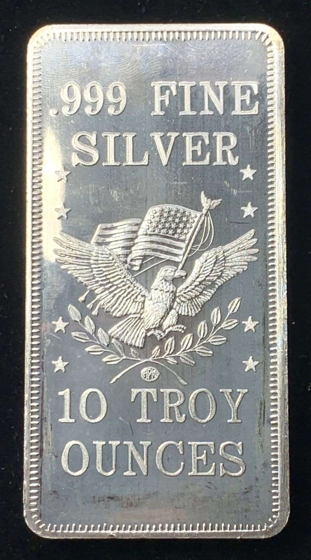APM American Flag Eagle 10 ozt .999 Silver Bar (1 of 4)