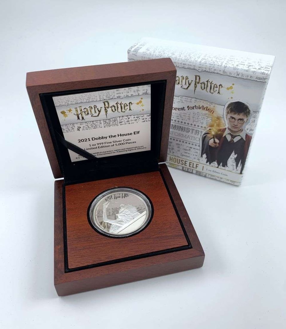 2021 NIUE $2 Harry Potter Dobby The House Elf Proof 1 ozt .999 Silver (1 of 4)