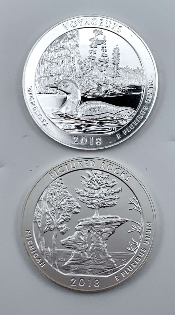 (2) 2018 ATB Minnesota & Michigan 5 ozt .999 Silver (1 of 5)