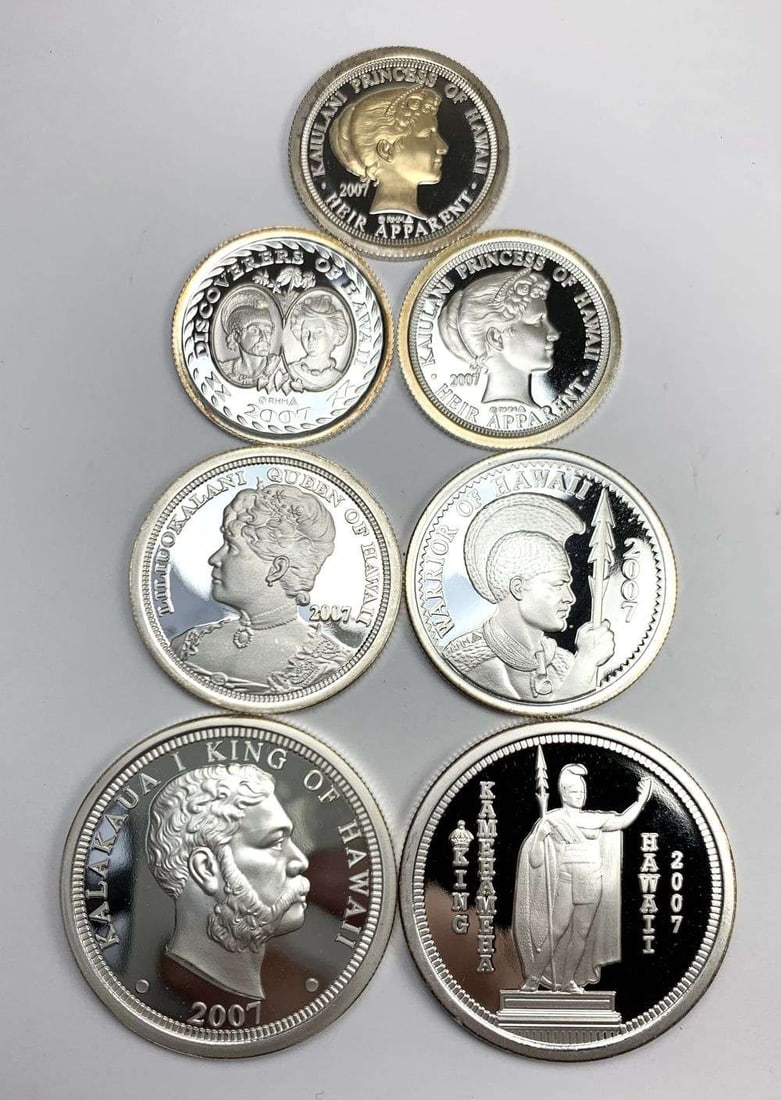 Last Minute! (7) Extremely Rare Hawaiian $20, $10, $5 Proof .999 Silver 3.75 ozt (1 of 8)
