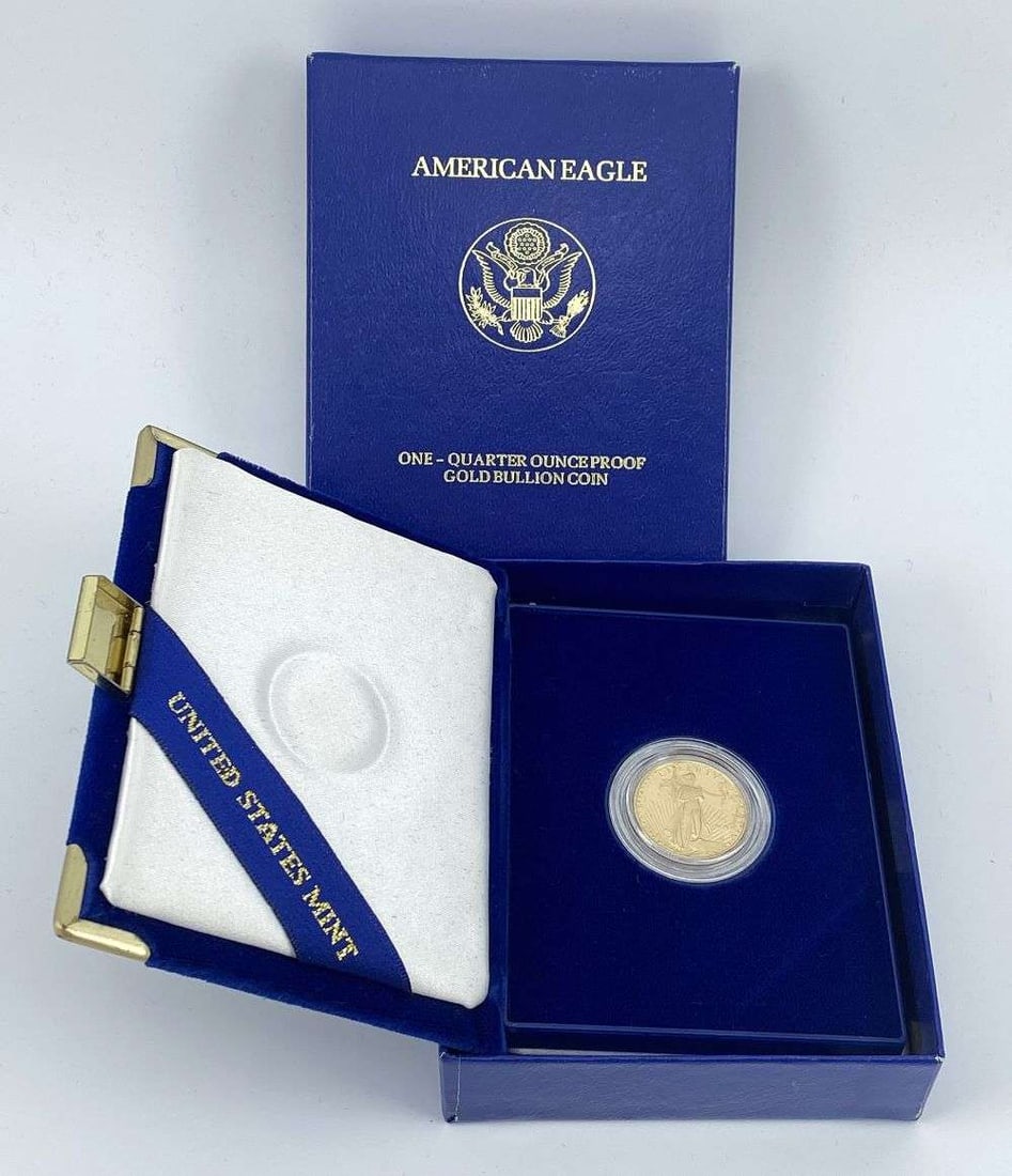 Last Minute! Roman Numeral 1990-P American $10 Gold Eagle 1/4th ozt Proof OGP (1 of 3)