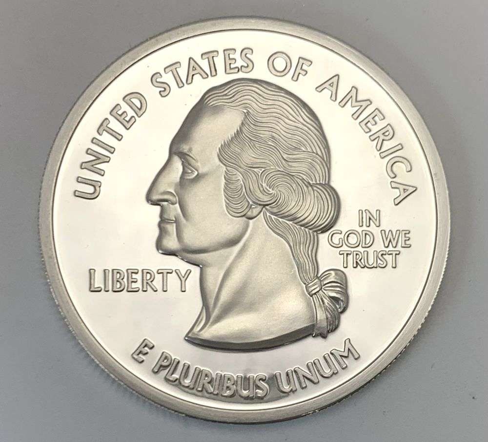 Last Minute! 1999-2008 Washington Quarter Design 50 Year Commemorative 4 ozt .999 Silver: Winner shall receive the exact coin shown here. (RM/B)