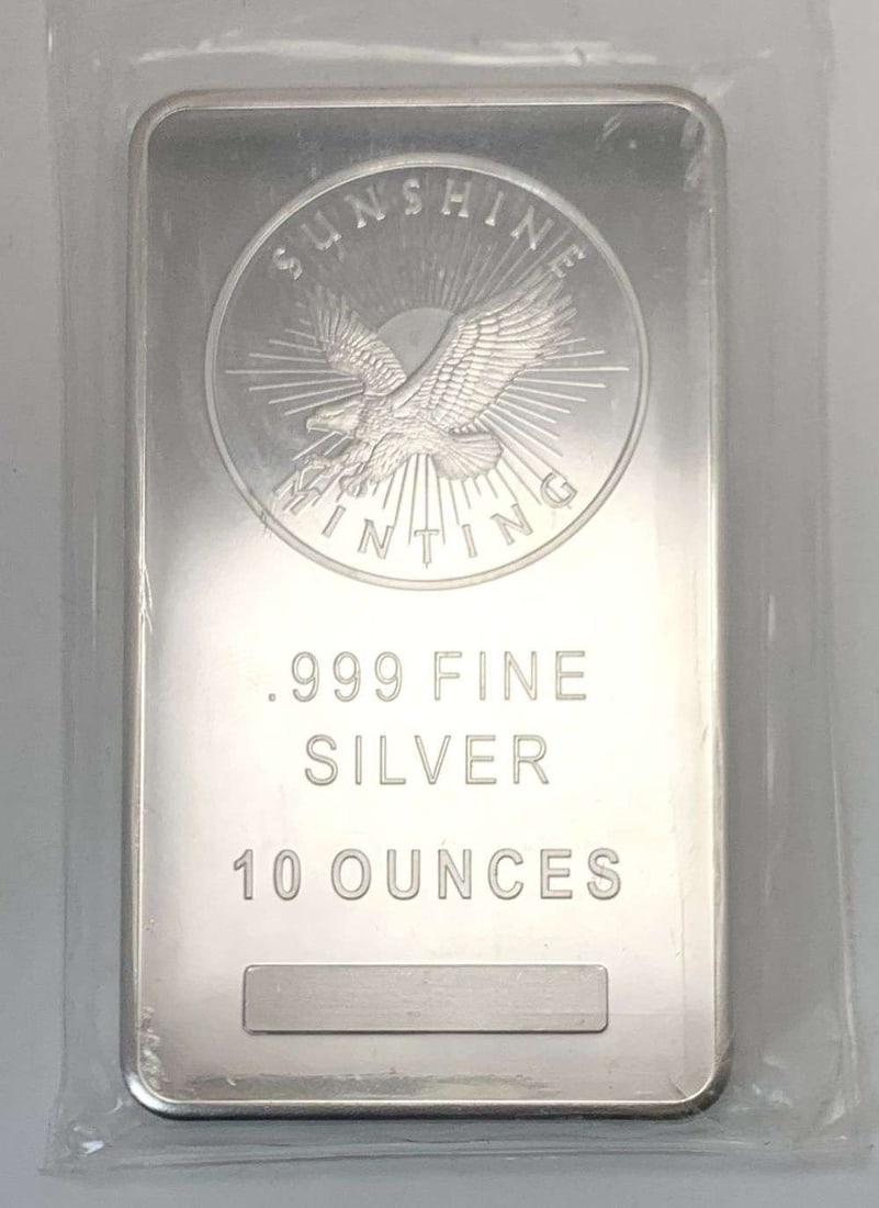 Last Minute! Sunshine Minting Eagle 10 ozt .999 Silver Bar (1 of 4)