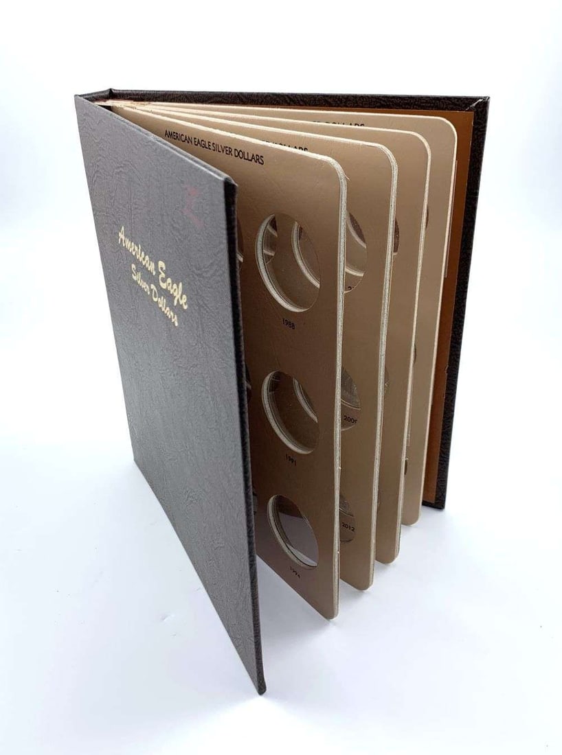 Last Minute! 2007-2012 American Silver Eagle Partial Album (5-coins): Winner shall receive the exact album (5-coins) shown here. (RM/B)