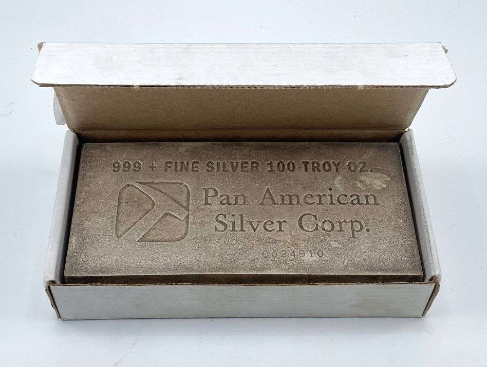 Last Minute! Pan American Silver Corp. 100 ozt .999 Silver Bar (1 of 7)