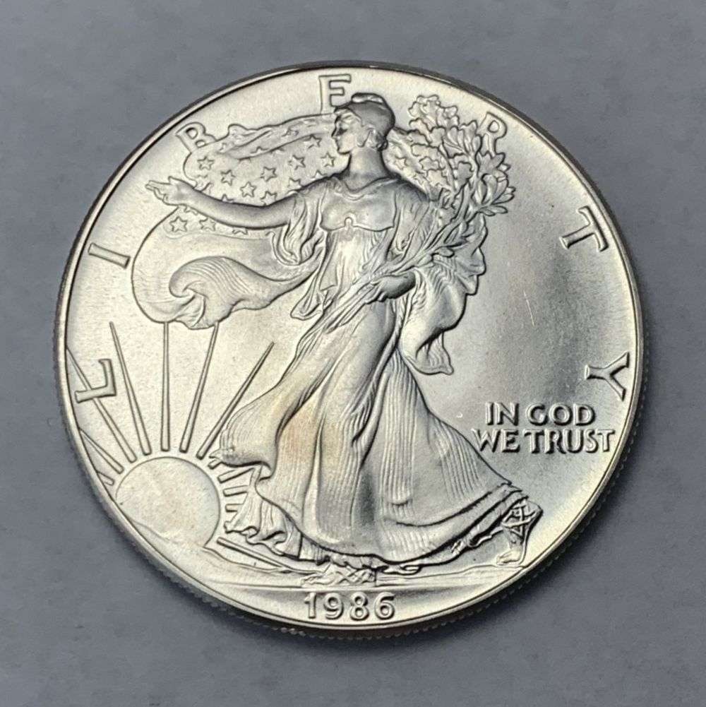 First Year 1986 American Silver Eagle (1 of 2)