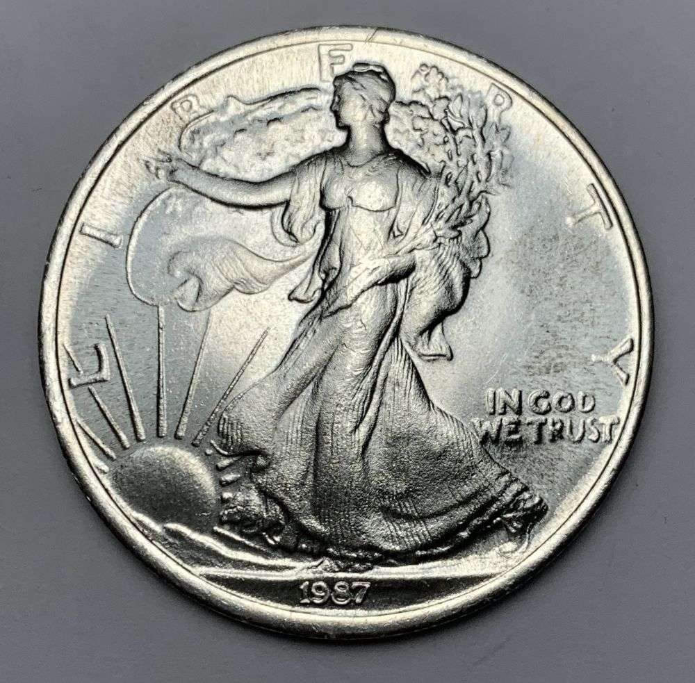 1987 Walking Liberty Design 1 ozt .999 Silver (1 of 2)