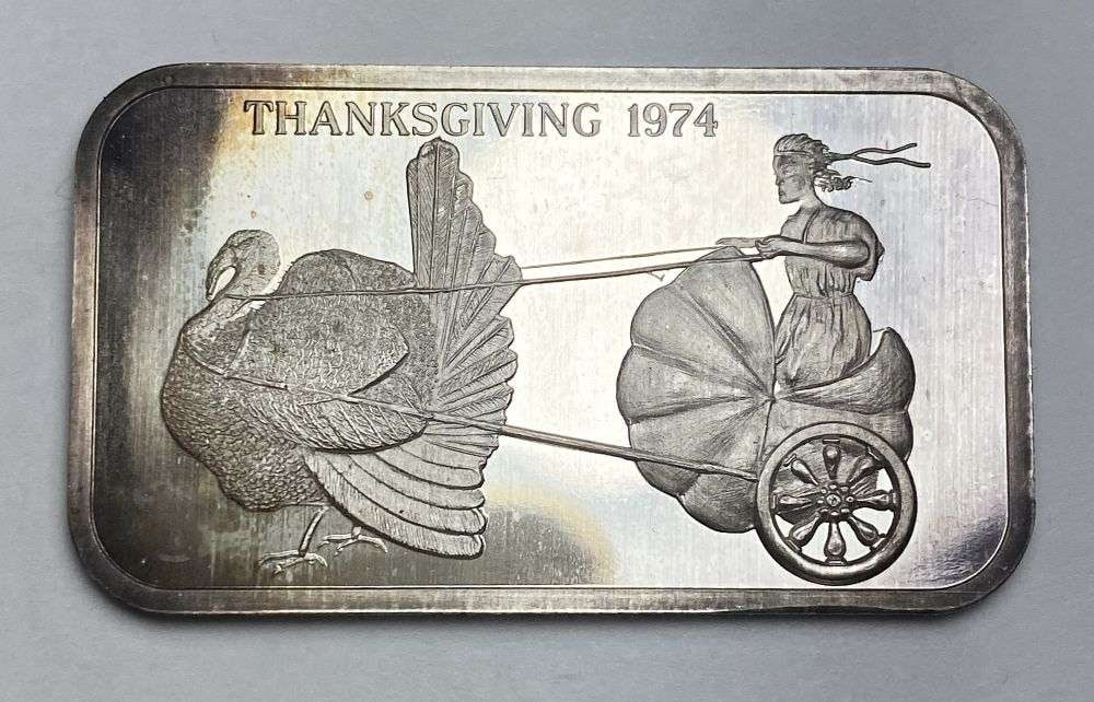 1974 Thanksgiving 1 ozt .999 Silver Bar (1 of 2)