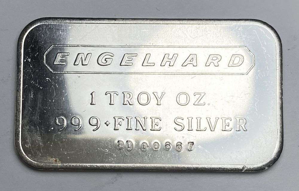 Vintage Engelhard 1 ozt .999 Silver Bar (1 of 2)
