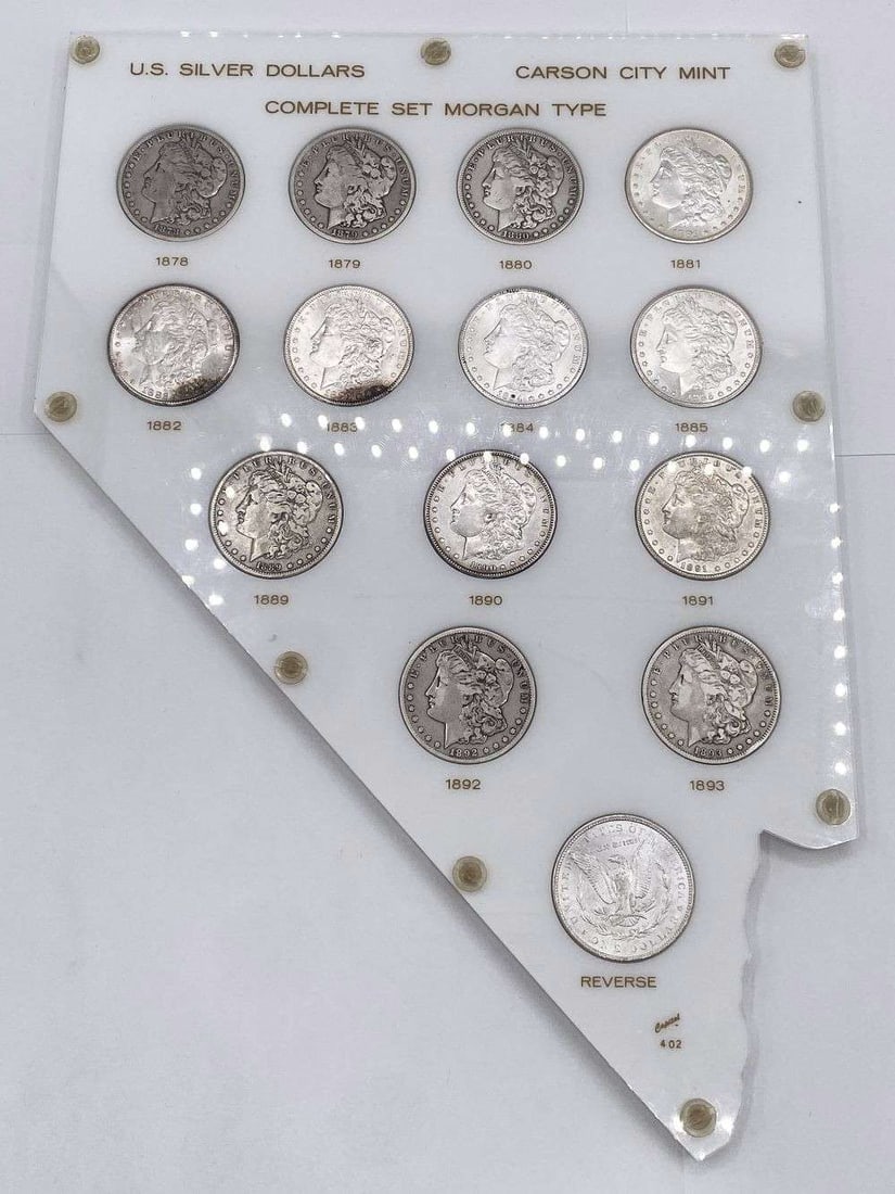 Carson City Mint 1878-CC-1893-CC Morgan Silver Dollar Complete Set (14-coins) (1 of 16)