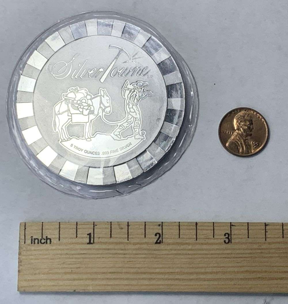 SilverTowne Prospector Stackable 5 ozt .999 Silver - 4