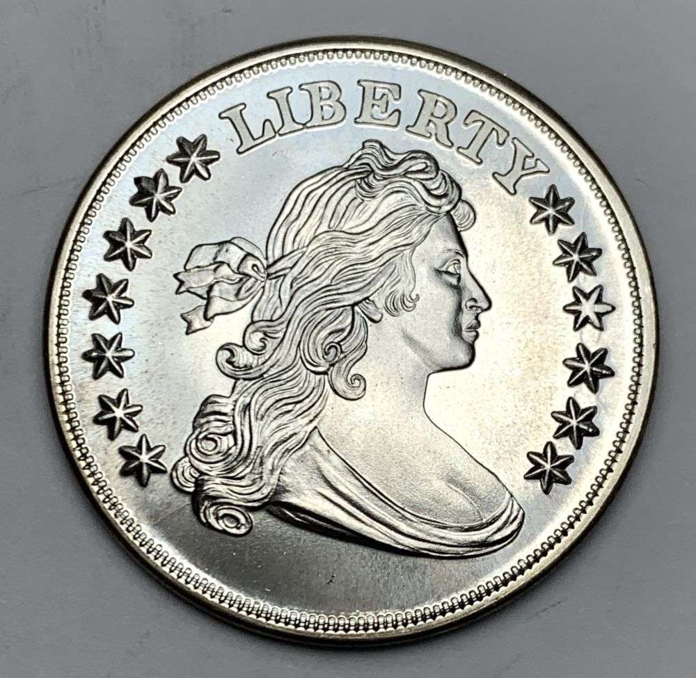 Draped Bust Design 1 ozt .999 Silver Trade Unit (1 of 2)