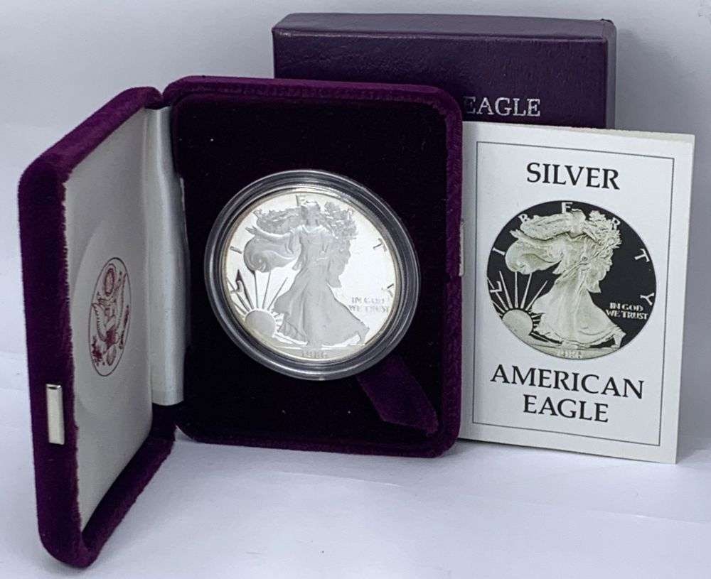 First Year 1986-S American Silver Eagle PF OGP (1 of 4)