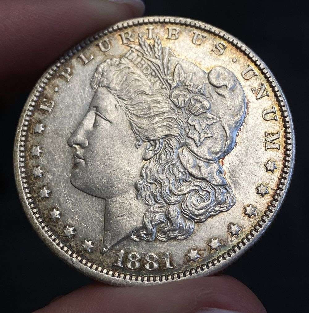 1881-O Morgan Silver Dollar AU58 PL (1 of 2)